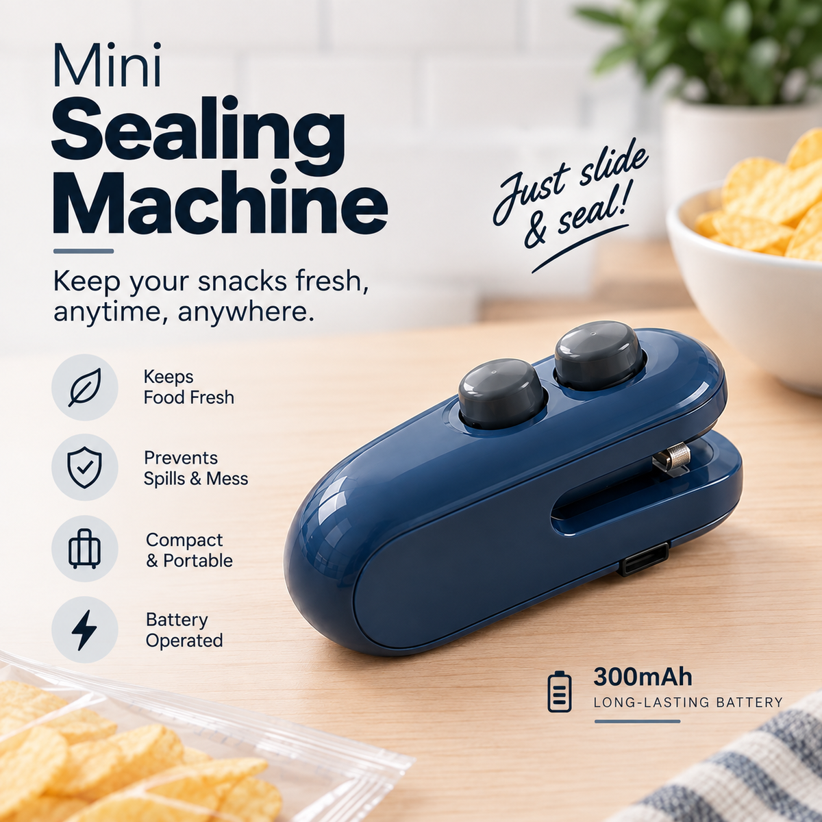 SealFresh™ Mini Bag Sealer